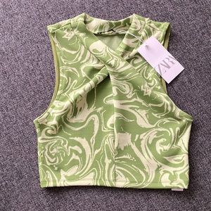 Zara Jacquard Wrap Top